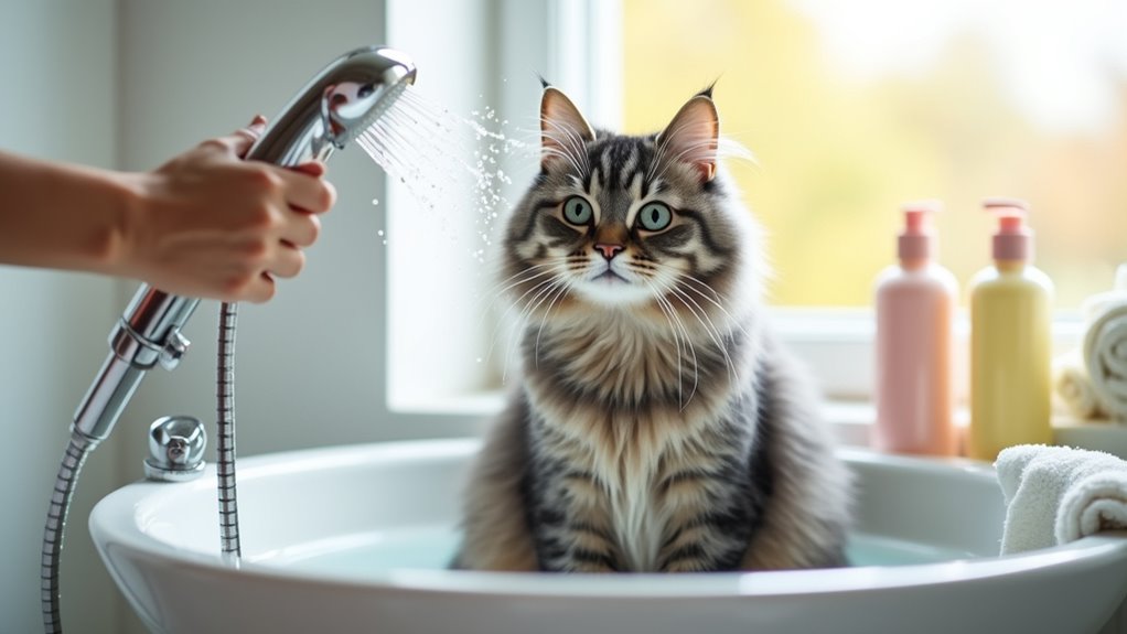 banhar um gato facilmente