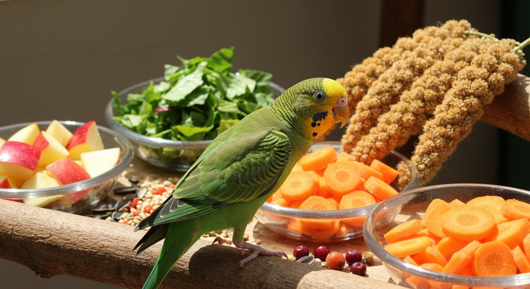 O que os periquitos comem? Alimentos ideais para o bem-estar deles